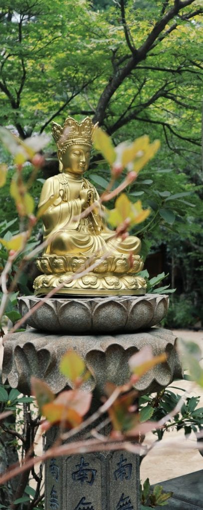 Buddhafigur im Daishoin-Tempel 