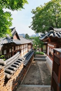 traditionelle koreanische Häuser im Bukchon Village