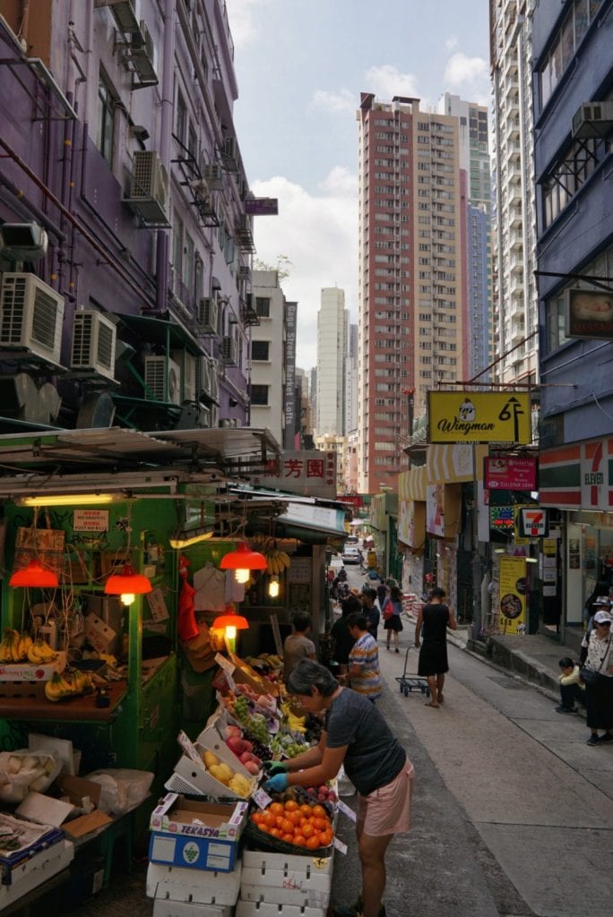 Obstmärkte in Hongkong
