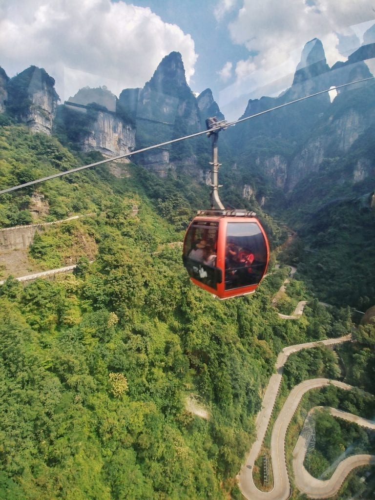 Seilbahn auf den Tianmen Mountain