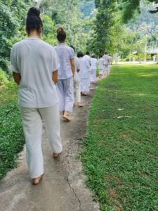 Meditieren in Thailand_gehende Meditation