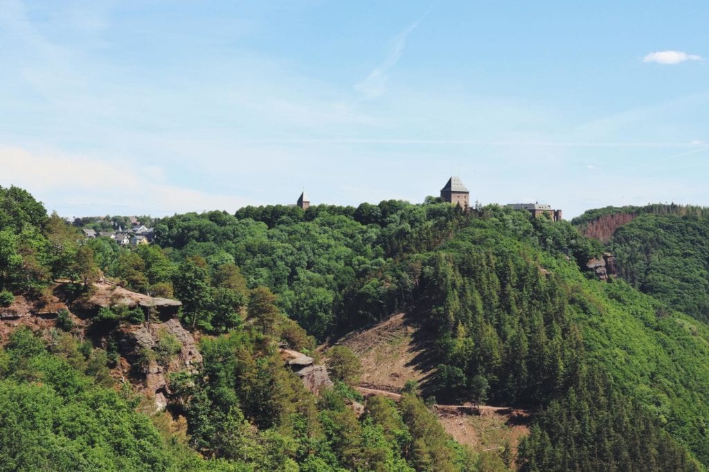 Blick auf Burgruine Nideggen