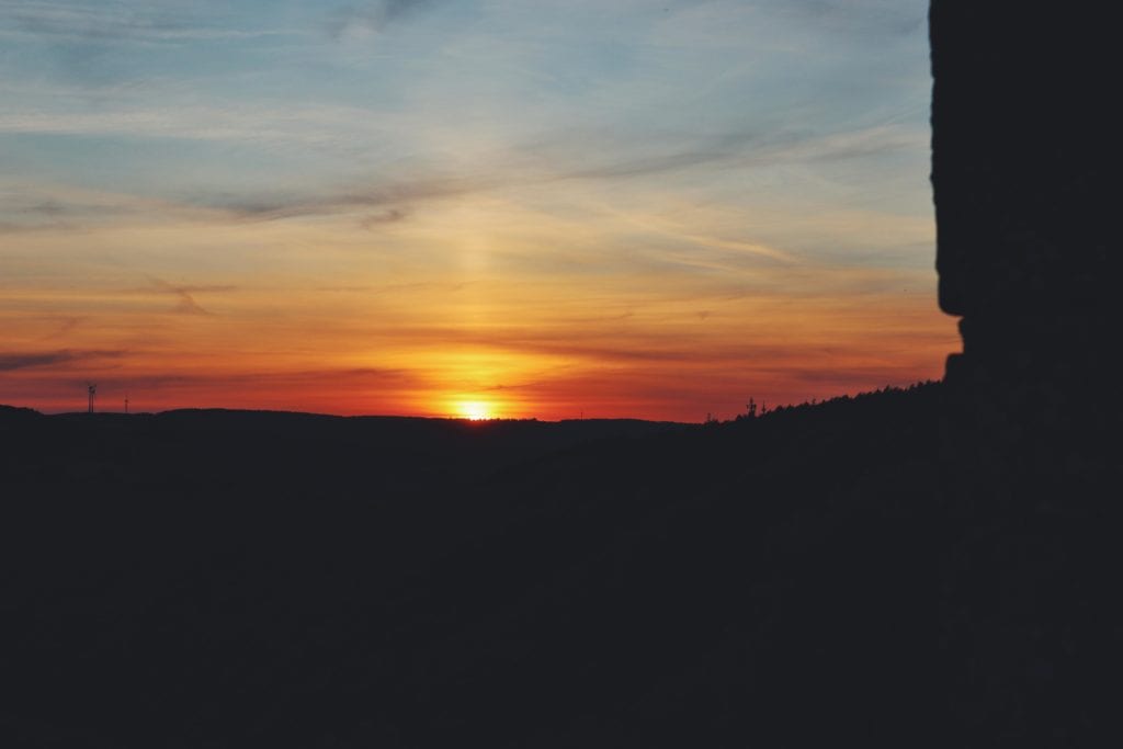 Sonnenuntergang Burg Nideggen