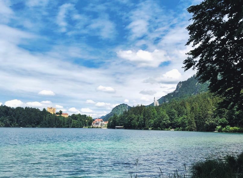 Alpsee mit Blick auf Schloss Neuschwanstein