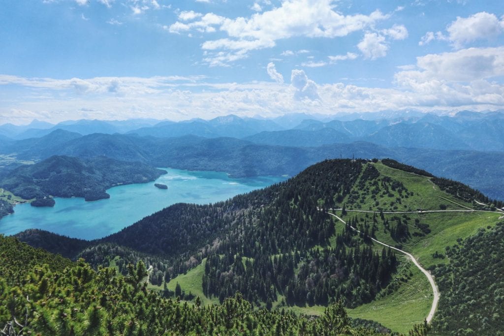 Blick auf den Walchensee vom Herzogstand